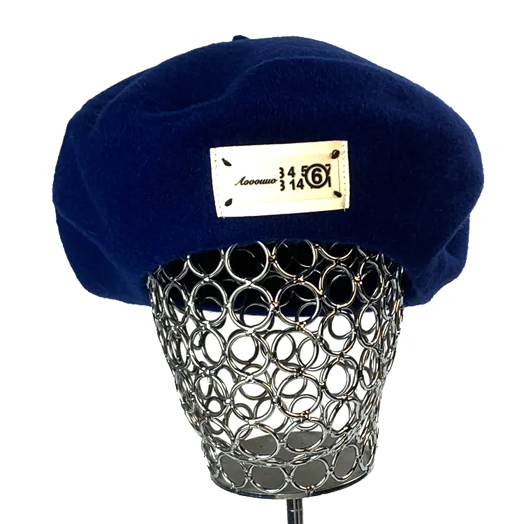 2024 nuovi arrivi moda ottagonale design originale plain pieghevole produttore cashmere casual berretto personalizzato cappello da donna