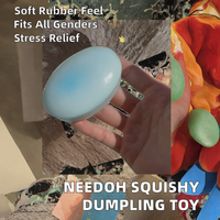Jouets Squishy en forme de Dumpling, Pain et Gâteau au Fromage, à Rebond Lent, Bleu Marine, en Caoutchouc à Presser pour la Décompression, Unisexe, à partir de 14 ans