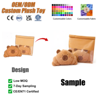 Peluche Capybara Personnalisée en Forme de Pain, Rembourrage Coton PP, Technique Lavée, Anti-Stress - Design Sac Mignon, Cadeau d'Anniversaire, Vente en Gros, OEM