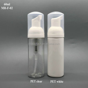 2oz bottiglia vuota per sapone in schiuma di plastica da <span class=keywords><strong>60</strong></span> <span class=keywords><strong>ml</strong></span> per animali domestici bianca trasparente detergente per il viso per Mousse schiuma bottiglia per cosmetici - Product Image 2