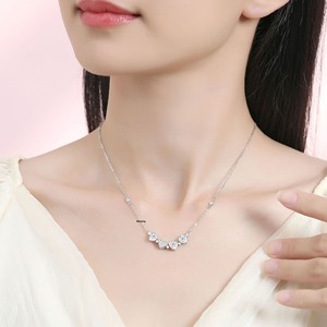 925 Sterling Zilver Rhodium Geplateerde Klavervierblad Hangertje Ketting Dames Huwelijksgeschenk Sieraden Magneetsluiting Groothandel - Product Image 5