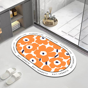 Diatomaceous Trái Đất tắm thảm chống trượt siêu thấm nhanh khô mỏng phòng tắm <span class=keywords><strong>Mat</strong></span> dễ dàng làm sạch tùy chỉnh-thực hiện - Product Image 1