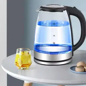 מהירות-להרתיח מים קומקום LED מחוון 2.0L מים הדוד BPA משלוח חשמלי זכוכית תה קומקום