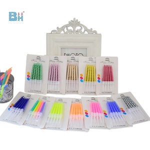 Produttore all'ingrosso unico colorato spirale compleanno candela torta felice nuova candela per la festa - Product Image 1