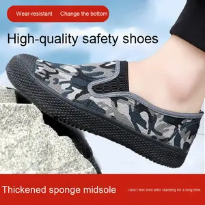 Chaussures de travail et de protection pour hommes, tendance, en toile, basses, durables, camouflage, pour la construction, l'agriculture et le sport - Product Image 4