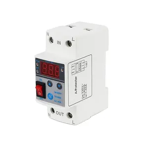 Fata DIN RAIL Over Current Protector Self-reset Led Digital Display Voltage Protection Stabilizers With Switch