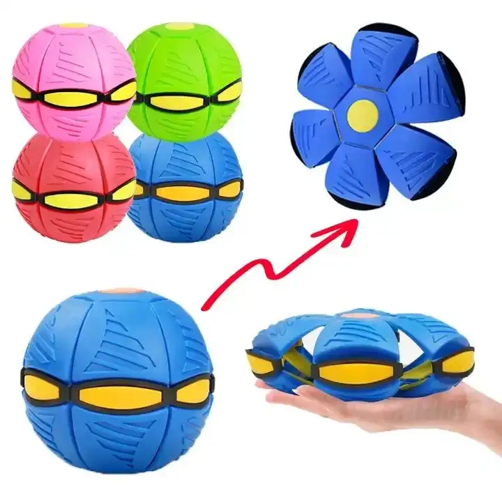 Wholesale pet toys UFO flying Toys Magic ball Saucer Flat throw disc ball toys