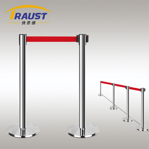 Traust xe hiển thị biển kiểm soát đám đông vàng bạc bài cực có thể thu vào thảm đỏ dây đai dấu hiệu đứng rào cản stanchion - Product Image 5