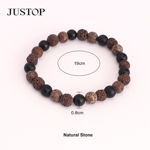 Pulsera de cuentas de piedra natural al por mayor, joyería, pulsera de ojo de tigre con cuentas de piedra de 8mm para hombre - Product Image 3