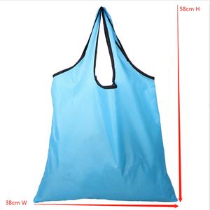 Eco-Friendly Reusable <b>Foldable</b> Polyester RPET <b>Shopping</b> <b>Bag</b> Pouch Screen Printed Letter Shoulder Strap for Supermarket Grocery - Product Image 3