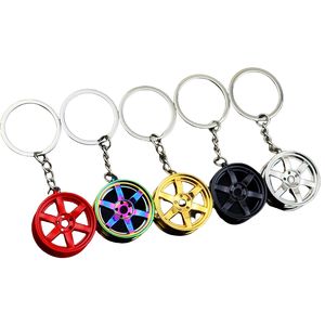Llanta de rueda llavero 3D rueda multicolor autopartes llavero piezas de coche llavero colgante <span class=keywords><strong>mochila</strong></span> ornamento rueda de Metal llavero - Product Image 2