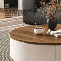 Table basse vintage en bois avec structure en fer et espace de rangement, sans assemblage requis, idéale pour la maison et le salon