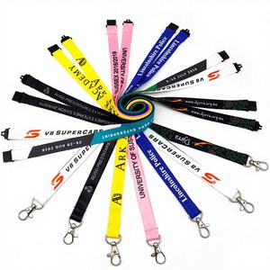 Lanyard Polyester Tenun Sablon Satin Sublimasi Logo Kustom Personal, Motif Anime Lucu Garis Kpop untuk Pelajar - Product Image 4