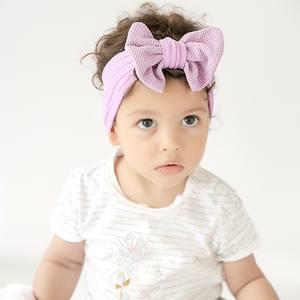 إكسسوارات شعر للأطفال للجنسين، عصابة رأس بفيونكة كبيرة معقودة، قماش نايلون، غطاء رأس للأطفال، قابل للغسل وصديق للبيئة - Product Image 1