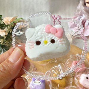 Mainan Sensorik Silikon Sanrio Kreatif, Desain Gantungan Gelembung Kartun Girly untuk Menghilangkan Stres, Lambat Mengembang - Product Image 2