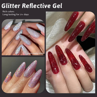 Vernis à ongles gel magnétique réfléchissant argenté 8 ml, vernis à ongles gel semi-permanent, vernis à ongles gel UV à retirer par trempage