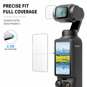 DJI Osmo Pocket 3 Tempered Glass Screen <b>Protector</b> Camera <b>Lens</b> <b>Protector</b> HD Clear 9H Anti Scratch - Product Image 3