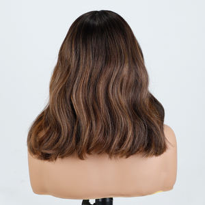 Синтетический парик FREEDOM 13x7 с прозрачной кружевной передней частью, короткий боб, натуральные вьющиеся локоны, для женщин, коричневый, блонд, для косплея - Product Image 3