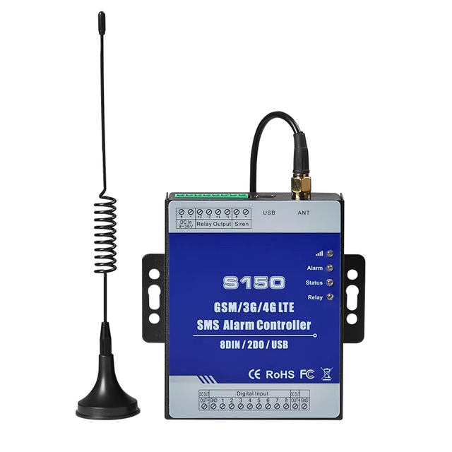 New Design Supervision and Monitoring Alarm Systems 2G/4G S150 GSM Relay Cellular SMS Alarm Controller