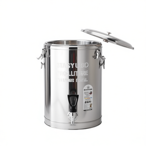 Dispensador de Bebidas Aislado de Acero Inoxidable de 30L con Grifo para Té, Café, Jugo, Agua, Contenedor de Bebidas para Uso Comercial - Product Image 1