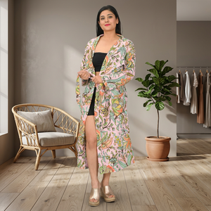 Bata de Baño de Algodón para Mujer, Diseño Floral con Mariposas, Suave y de Secado Rápido, para Playa o Vacaciones - Product Image 2