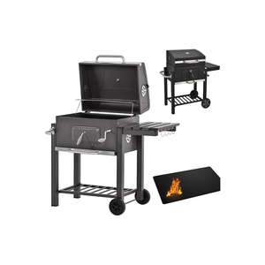 Barbecue à gaz et charbon de bois à double usage en acier au carbone thermolaqué - Grand modèle multifonctionnel pour intérieur/extérieur, poêle sans fumée - Product Image 1