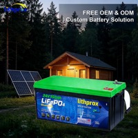 Batterie à décharge profonde robuste 24V 150AH Grade A LiFePO4 pour stockage domestique, BMS intelligent RS485, borne M8, 6K cycles, CE RoHS IP67, OEM ODM