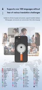 Mini-interprète IA ChatGPT I10 multilingue, compact, avec anneau/aimant, traduction simultanée <span class=keywords><strong>en</strong></span> temps réel d'images, vidéos et <span class=keywords><strong>voix</strong></span> - Product Image 3