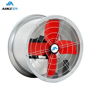 Ventilador de escape axial ventilado de acero inoxidable para uso industrial, alta calidad y eficiencia energética, 12"