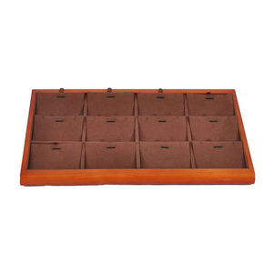 Wholesale Custom Wooden Grain Tray for Pendant <b>Ring</b> Bracelet Display Stackable Jewelry Tray - Product Image 2