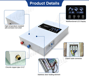 Calentador de Agua Eléctrico Instantáneo de Alta Potencia de 18kW 380V, Autoajustable, con Control Táctil LED para Toda la Casa - Product Image 3