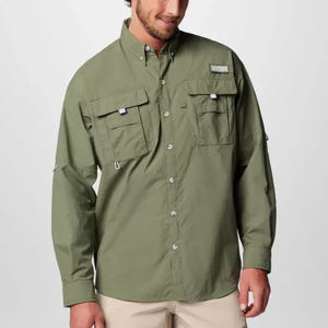 เสื้อเชิ้ตตกปลาแบบติดกระดุมลายปลาแบบตะวันตก พร้อมลายหางปลา แบบสั่งทำพิเศษ ระบายอากาศได้ดี ป้องกันแสงแดด UPF50  บางเบา ตลกขบขัน เหมาะสำหรับการแข่งขัน - Product Image 1