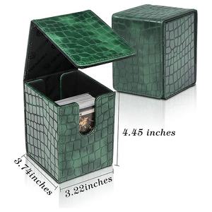 Premium PU Leather Card protettiva per custodia porta carte Twin Flip Deck per <span class=keywords><strong>Commander</strong></span> PVC Free Strong Magnet Card deck box - Product Image 5
