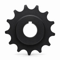 Pignon de chaîne à rouleaux simple ISO 606 12B-1, 13 dents, pas de 19,05 mm, type B 45 #   Acier au carbone pour la transmission industrielle