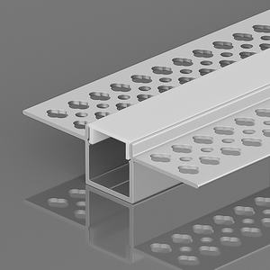 Bande lumineuse OEM, extrusion en forme de U, surface noire, encastrée dans le coin, plâtre mural en gypse, en aluminium LED pour plafond, armoire - Product Image 2