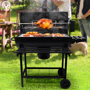 大型ポータブル高級金属トロリー炭グリル屋外およびキャンプ用 - Product Image 6