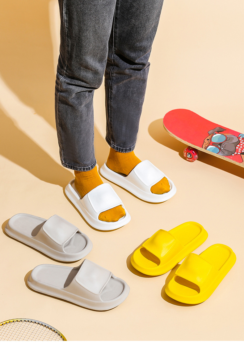 Women Fashion Foam Sole Sandals Lightweight Thick Sole Silent Slippers Popular Slides Men