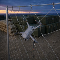 Filet anti-drone en acier inoxydable à haute résistance, maille de câble tissé, système de barrière active anti-chute de pierres, fourniture directe usine