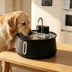<span class=keywords><strong>Bebedero</strong></span> Automático Inalámbrico para Mascotas, Dispensador Inteligente de Agua y Comida para Perros y Gatos, con Batería, Tazón de Acero Inoxidable - Product Image 4