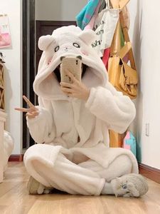 <span class=keywords><strong>Pijama</strong></span> de mujer de invierno con forro polar, estilo largo, con capucha, de felpa, diseño de dibujos animados, para estar en casa, <span class=keywords><strong>disfraz</strong></span> de cosplay para fiesta IM152-W - Product Image 4