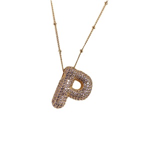 <span class=keywords><strong>BD</strong></span>- B5059 Collier pendentif lettre à la mode Collier plaqué or 18 carats Collier en zircon cubique de haute qualité Mode - Product Image 6