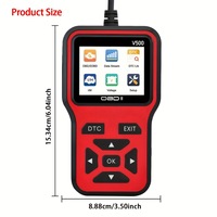 Dispositivo de Diagnóstico Automotriz Universal V500-1, Lector de Códigos Obd2, Analizador de Motor, Escáner Obd2 con Pantalla, Máquina de Diagnóstico para Todos los Autos