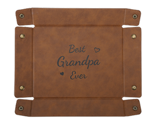 Bandeja Organizadora de Cuero para Escritorio, Bandeja de Almacenamiento Personalizada, Bandeja Decorativa para Escritorio, Regalo para el Día del <span class=keywords><strong>Padre</strong></span> - Product Image 6