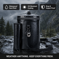 Sac isotherme noir imperméable à prix d'usine pour garder les bières et les boissons au frais, sac de transport thermique isolé