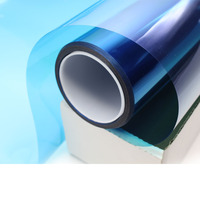 Muestra gratis Película de coche Control solar Tinte de ventana de coche Película de protección de pintura PPF Película de tinte de ventana de camaleón azul