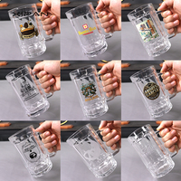 Cadeaux pour la fête des pères, verres à bière personnalisés avec logo, style allemand, verres à bière transparents, hauts, robustes et épais