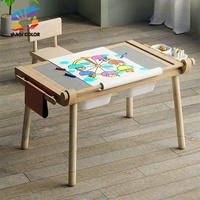 Table de bac à sable en bois massif au design moderne personnalisable pour les activités sensorielles en plein air W01D308 Meubles pour enfants