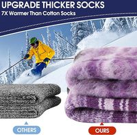 KT252 OEM Chaussettes chaudes d'hiver thermiques extrêmes personnalisées 3 paires pour hommes femmes Chaussettes de bottes de ski isolées extra épaisses