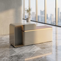Bureau d'accueil commercial en bois pour centre sportif, hôtel, salon de beauté, école, hôpital
