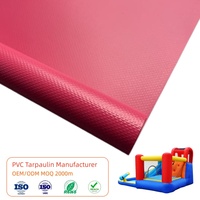 Lona Impermeable con Revestimiento de PVC de 610 g/m², Resistente a los Rayos UV, Ignífuga y Hermética, para Castillos Inflables de Exterior